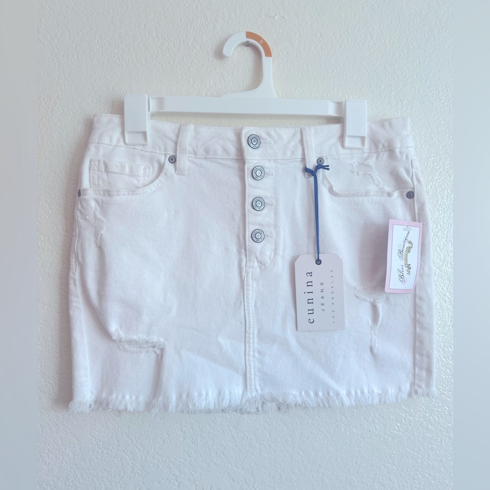 Enuina white Jean skirt